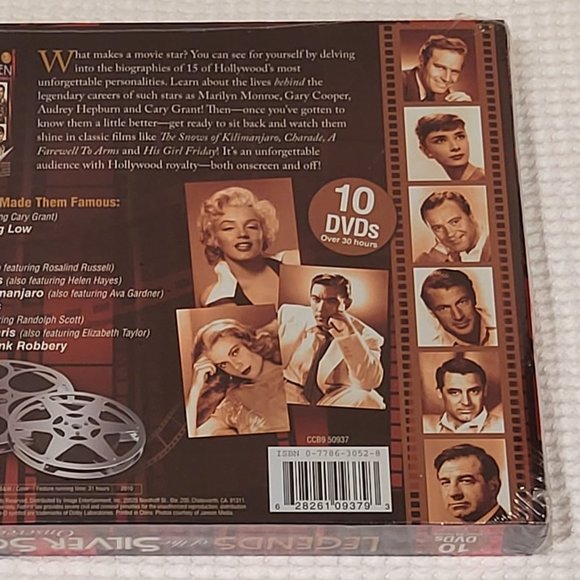 (SOLD) Legends of the Silver Screen Onscreen 10 DVDs Classic DVD Movies & Bios - Picture 5 of 9